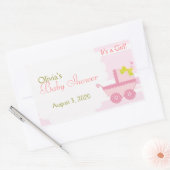 Porte-bébé C'est un Sticker Baby shower rose fille (Enveloppe)