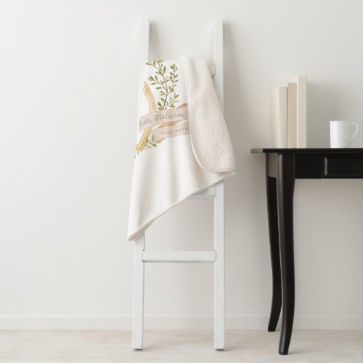 Porte bébé Monogramme "B" Pépinière Couverture béb (En situation)