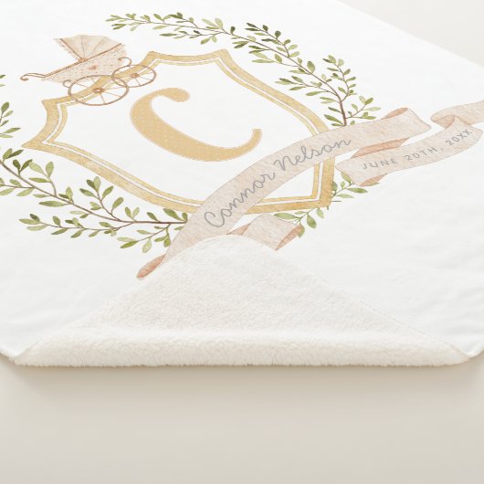 Porte bébé Monogramme "C" Pépinière Couverture béb (3/4)