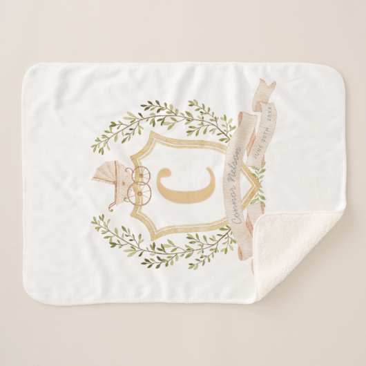 Porte bébé Monogramme "C" Pépinière Couverture béb (Devant (Horizontal))