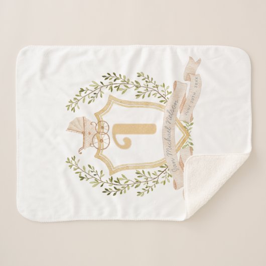 Porte bébé Monogramme "I" Pépinière Couverture béb (Devant (Horizontal))