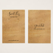 Porte-bijoux Carte de visite d'or (Devant & derrière)