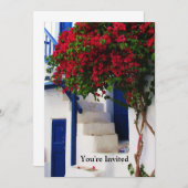 Porte Bleue Grecque - Mykonos, Grèce invitation (Devant / Derrière)