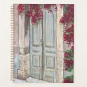 Porte Bleue Vintage Aquarelle (Devant)