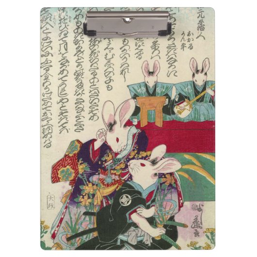 Porte-bloc 兎 の 歌 伎 役 者, Acteurs de Rabbit, Yoshifuji, Ukiyo- (Devant)