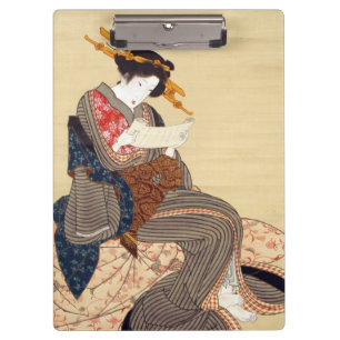 Porte-bloc 女, femme de 国貞, Kunisada, Ukiyo-e