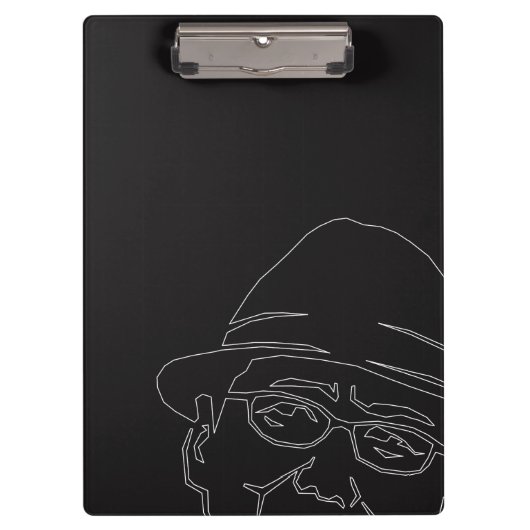 PORTE-BLOC 顔 白ライン クリップボード (Devant)