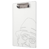 PORTE-BLOC 顔 黒ライン クリップボード (Gauche)