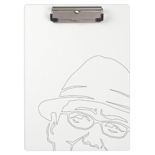 PORTE-BLOC 顔 黒ライン クリップボード (Devant)