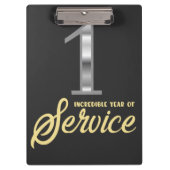 Porte-bloc 1 année de service 1er anniversaire de l'employé (Devant)