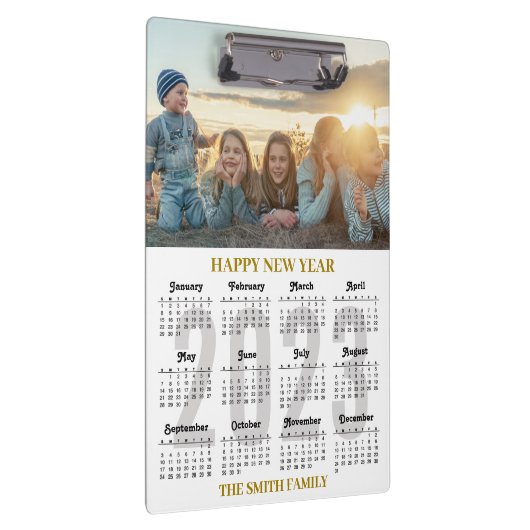 Porte-bloc 2023-2026 Calendrier moderne Gold Script Family Ph (Swatch)