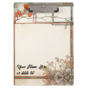 Porte-bloc 3 écriteaux fleurs sauvages et fleurs rouges des a