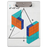 Porte-bloc 3D Pythagorean Theorem Math Clipboard (Devant)