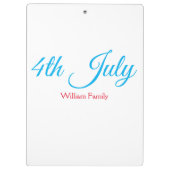 Porte-bloc 4 juillet jour d'indépendance ajouter nom texte pe (Dos)