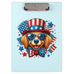 Porte-bloc 4 juillet USA chien patriotique Jour de l'Indépend
