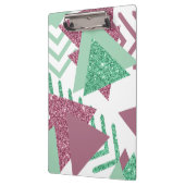 Porte-bloc 80s Abstraits frais | Motif de formes rose et vert (Gauche)