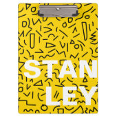 Porte-bloc 80's Forme jaune et noir et se chamailler (Devant)