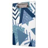 Porte-bloc 80s Luxe Abstrait | Turquoise et bleu marine (Gauche)