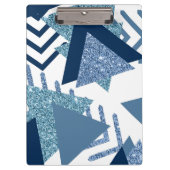 Porte-bloc 80s Luxe Abstrait | Turquoise et bleu marine (Devant)