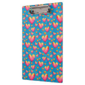 Porte-bloc à coeurs aquarelle multicolores (Gauche)