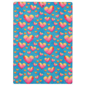 Porte-bloc à coeurs aquarelle multicolores (Dos)