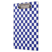 Porte-bloc à damiers bleu et blanc (Gauche)