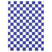 Porte-bloc à damiers bleu et blanc (Dos)