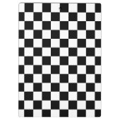 Porte-bloc à damiers carré noir et blanc (Dos)