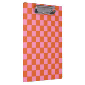 Porte-bloc à damiers orange et rose (Swatch)