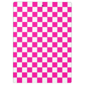 Porte-bloc à damiers rose et blanc (Dos)