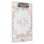 Porte-bloc à monogramme botanique floral joli (Swatch)