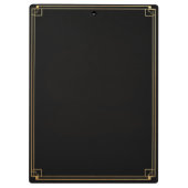 Porte-bloc à monogramme noir et or (Dos)