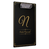 Porte-bloc à monogramme noir et or (Swatch)