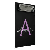 Porte-bloc à nom écriture noire violette pour fill (Incliné)