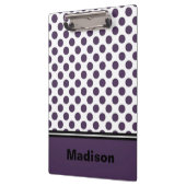 Porte-bloc à pois violet et blanc (Gauche)
