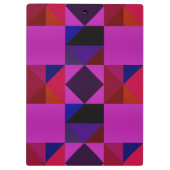 Porte-bloc Abstract Magenta Geometric Pattern Monogram (Dos)