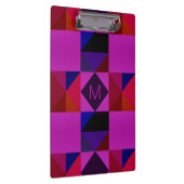 Porte-bloc Abstract Magenta Geometric Pattern Monogram (Swatch)