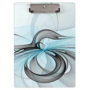 Porte-bloc Abstrait Anthracite Gris Bleu Moderne Fractage Art