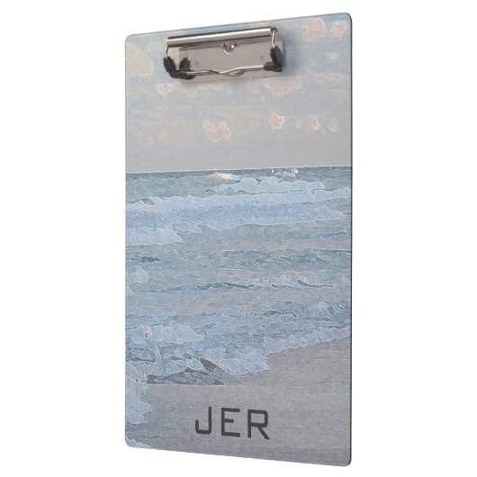 Porte-bloc Abstrait Artiste Bleu Vert Océan Vagues (Gauche)