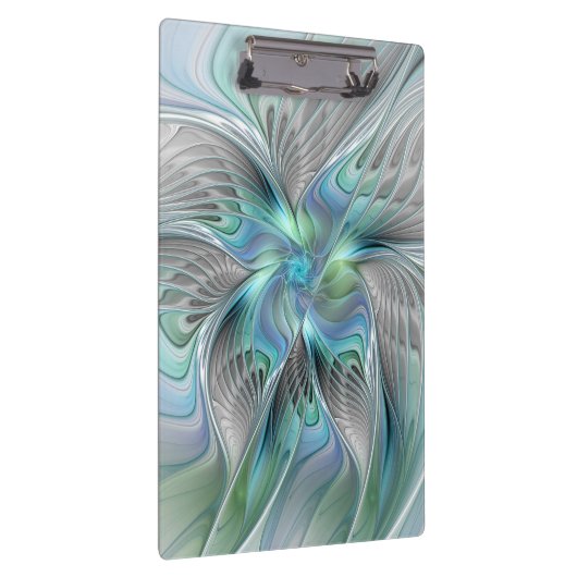 Porte-bloc Abstrait Bleu Vert Papillon Imaginaire Fractal Art (Swatch)