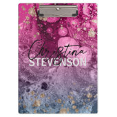 Porte-bloc Abstrait Chic Luxe Moderne Glam Peinture en marbre (Devant)