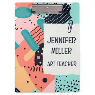 Porte-bloc Abstrait coloré funky 80's Memphis style motif