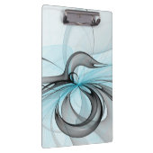Porte-bloc Abstrait Gris Bleu Anthracite Art Fractal Moderne (Swatch)