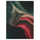 Porte-bloc Abstrait luxe noir rouge vert or Office (Dos)