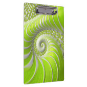Porte-bloc Abstrait Moderne Lime Green Spiral Fractal (Swatch)