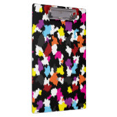 Porte-bloc Abstrait noir coloré irrégulier (Swatch)