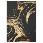 Porte-bloc Abstrait noir et or (Dos)