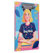 Porte-bloc Abstraite mère de chien en bleu rose (Swatch)
