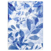 Porte-bloc Abstraits Feuilles bleu et blanc (Dos)
