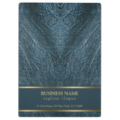 Porte-bloc Accents en cuir bleu or (Dos)